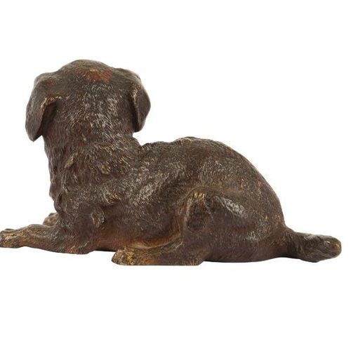 AN EARLY 20TH CENTURY VIENNESE COLD PAINTED BRONZE MODEL OF A PUPPY MODÈLE DE CH&hellip;