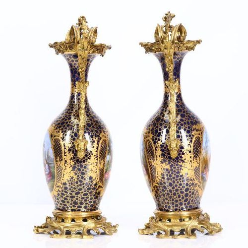 JOSEPH RENE BINET (FRENCH, 1866-1911) FINE PAIR OF19TH CENTURY SEVRES STYLE PORC&hellip;