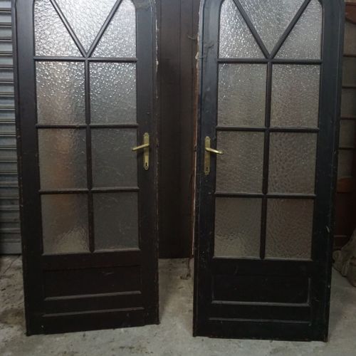 Null Couple doors with glass H220x80