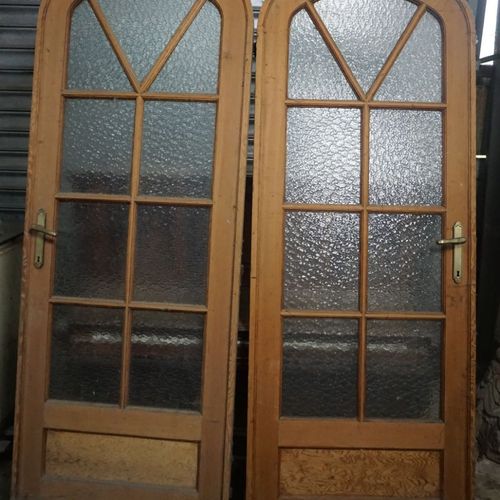 Null Couple doors with glass H220x80