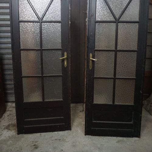 Null Couple doors with glass H220x80