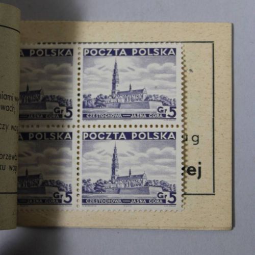 Null 16 carnets de timbres, Pologne, 1938, complets, bon état.