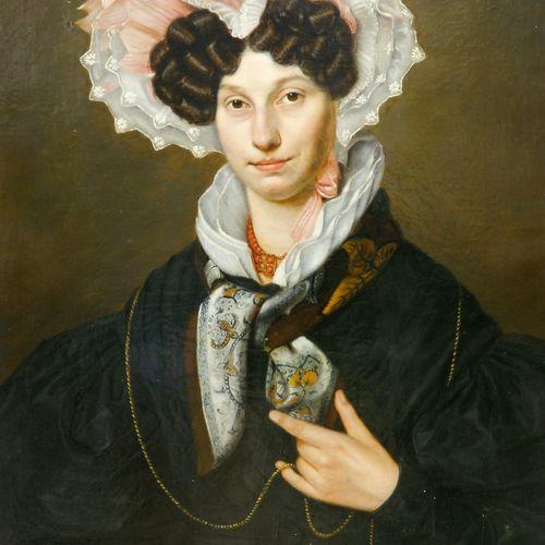 Bourkhart, Frans Xaverius, wohl, Porträt einer Dame mit gelocktem Haar. 1853 Bou&hellip;