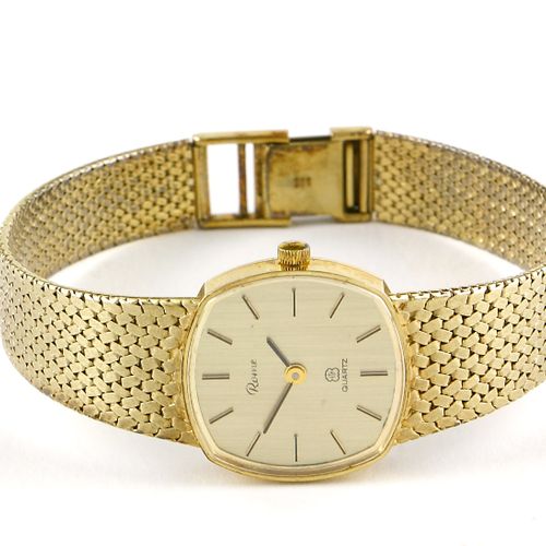 Uhr, Damenarmbanduhr, 585er GG. Quartz, Eta, Rome Montre, montre-bracelet pour d&hellip;