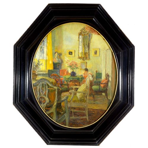 Kuehl, Gotthardt, Das Wohnzimmer des Malers Kuehl, Gotthardt (1850 Lübeck - 1915&hellip;