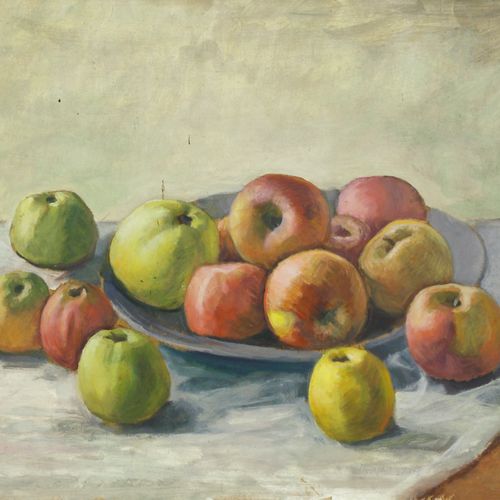 Paeschke, Paul, Stillleben mit Äpfeln in Zinnschale Paeschke, Paul (1875 Berlin &hellip;
