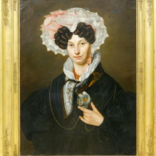 Bourkhart, Frans Xaverius, wohl, Porträt einer Dame mit gelocktem Haar. 1853 Bou&hellip;