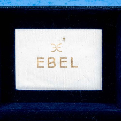 Null 
"EBEL"-Uhrenbox, ohne Inhalt, guter, gebrauchter Erhalt. Ca. 5,5 x 13 x 10&hellip;