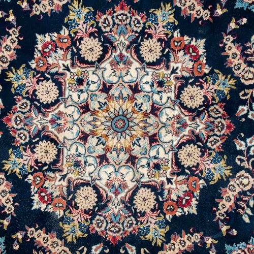 Null 
(Almost) square carpet, blue-ground background, central medallion surround&hellip;