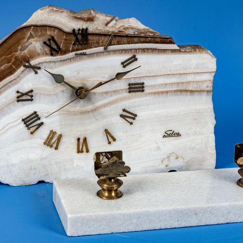 Null 
Selva - Horloge de cheminée en pierre naturelle avec mouvement à quartz, n&hellip;