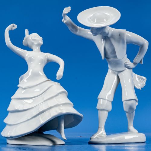 Null 
Paar Flamenco-Tänzer, Weißporzellan der Rosenthal Kunstabteilung Selb; Höh&hellip;