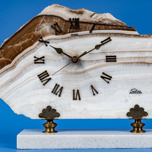 Null 
Selva - Horloge de cheminée en pierre naturelle avec mouvement à quartz, n&hellip;