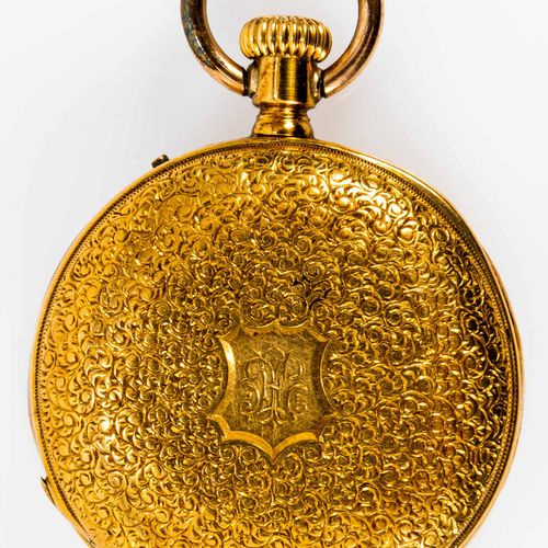 Null 
Antiguo reloj de bolsillo de señora, caja de oro amarillo de 18 K sin esta&hellip;