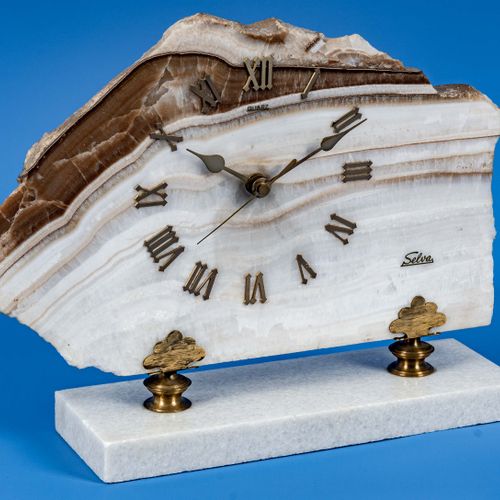 Null 
Selva - Horloge de cheminée en pierre naturelle avec mouvement à quartz, n&hellip;