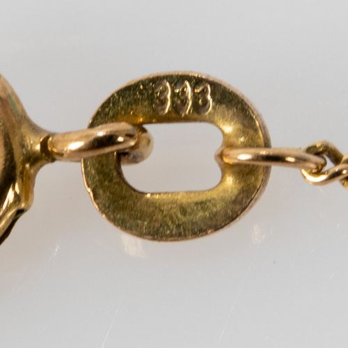 Null 
Collar de oro amarillo 333 con colgante en forma de cruz con piedras de gr&hellip;