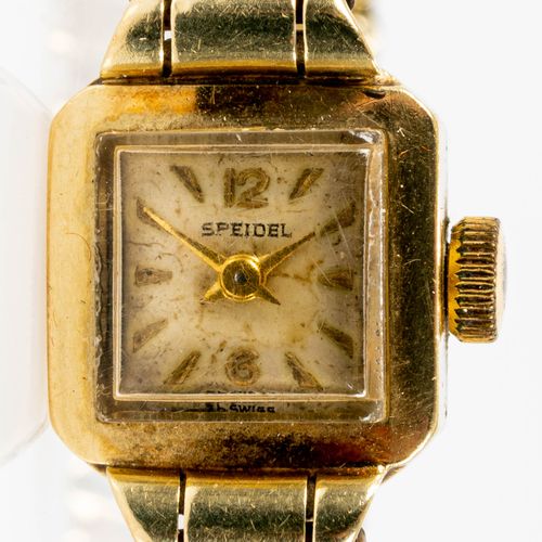Null 
大概是20世纪40/50年代的女士腕表，表盘上标有："SPEIDEL"，未经测试的机械机芯，585黄金表壳，搭配 "LASTA LUXUS "品牌的&hellip;