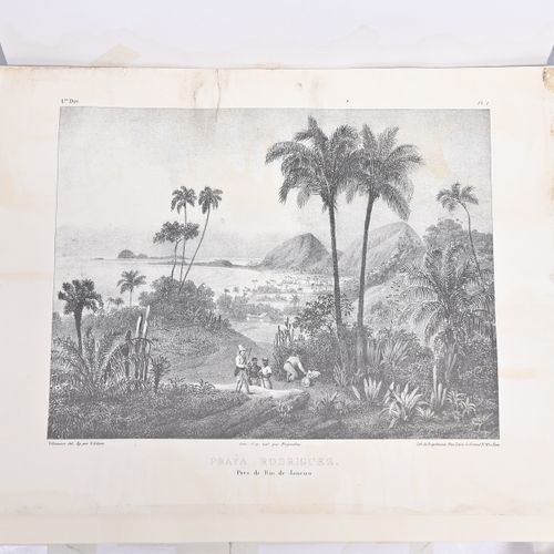Null "Malerische Reise in Brasilien", cartera de láminas (43,5x33,5cm), Lithogra&hellip;
