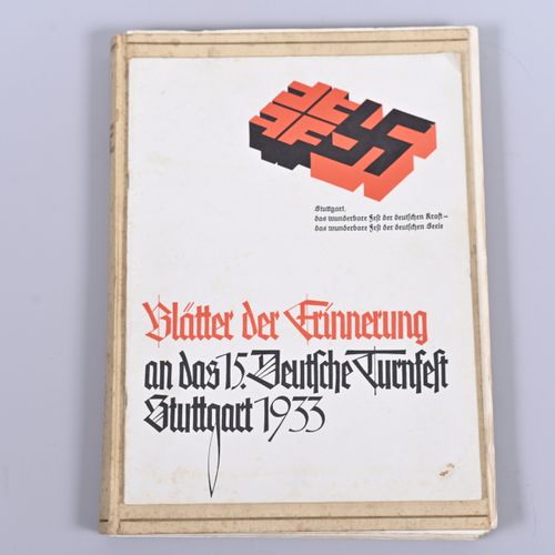 Null Festzeitung zum 15. Deutschen Turnfest, Stuttgart 1933, mit Beiheft "Blätte&hellip;