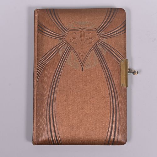 Null Art Nouveau poetry album and diary, various handwritten entries from 1910 o&hellip;