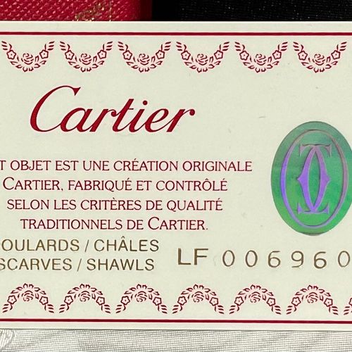 Null Quadratischer Seidenschal von Cartier, bedruckt mit Juwelenvögeln und afrik&hellip;