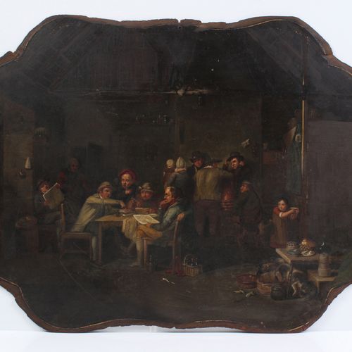 Null Picture plate England 19th c. B Walton & Co. Warranted. Papier-mâché, paint&hellip;