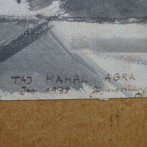 Hillig - Taj Mahal Hillig, G. ( ?) Taj Mahal. Aquarelle sur papier. 1932. Signée&hellip;