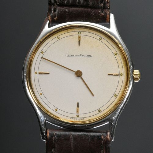 Null 
White and yellow gold 750 Jaeger LeCoultre "Master Ultra Thin" men's wrist&hellip;