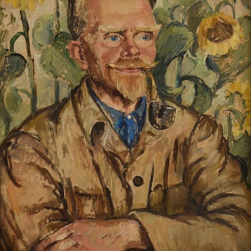 Null 
Haensgen-Dingkuhn, Elsa (1898-1991) "Portrait d'un homme à la pipe" (Chris&hellip;
