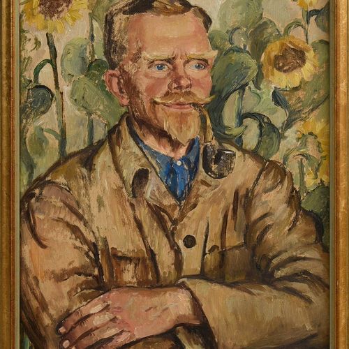 Null 
Haensgen-Dingkuhn, Elsa (1898-1991) "Portrait d'un homme à la pipe" (Chris&hellip;