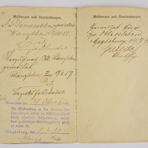 Null 马格德堡第2龙团的 "军事护照"，第6号Eskadron

 1882年度班级, 卡尔-威廉-弗里德里希-赫尔曼龙队