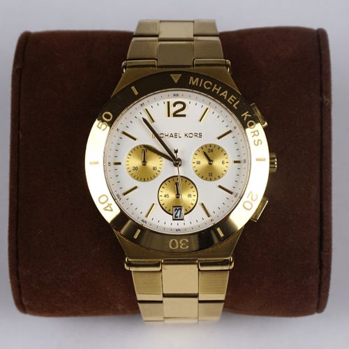 Null Wristwatch Michael Kors WYATT MK5933

 gold plated case, white chronograph &hellip;