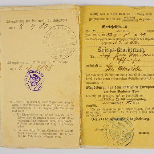 Null "Military Passport" 2.Eskadron Magdeburg Dragoon Regiment No.6

 year class&hellip;