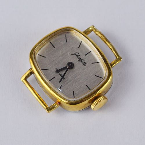 Null Reloj de señora Glashütte, años 70

 caja rectangular, 18x22mm, esfera plat&hellip;