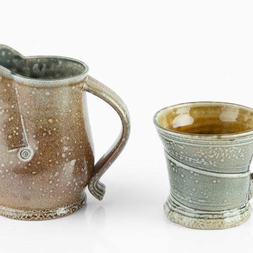 Null 
沃尔特-基勒 (b.1942)


壶和杯



盐釉



壶高14厘米（2）。



 



出处。


Daphne Swann收藏。