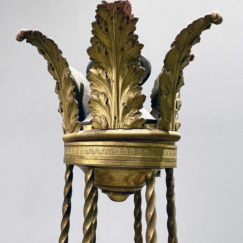 Schinkel, Karl Friedrich (1781 Neuruppin-Berlin 1841), att. 晚期古典主义的玻璃碗冠，18个火焰。火鎏&hellip;