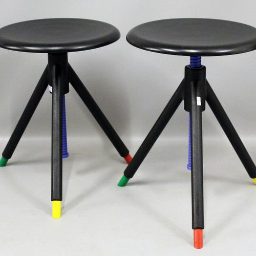 Barbieri, Raul (geb. 1946 in Mailand) Pair of designer swivel stools, model "Fri&hellip;