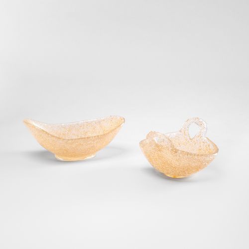 Ercole Barovier, Due ciotole della serie Rugiadoso Two bowls from the Rugiadoso &hellip;