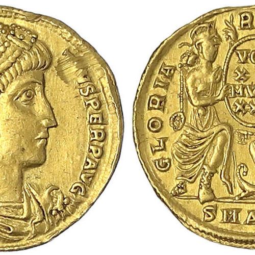 Null Pièces d'or romaines, époque impériale, Constance II, 337-361, Solidus 347/&hellip;