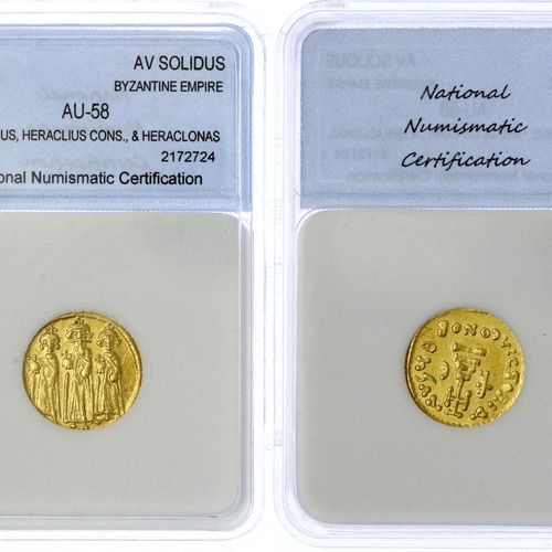 Null Byzantinische Goldmünzen, Kaiserreich, Heraclius, 610-641, Solidus 631/632,&hellip;