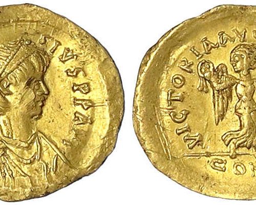 Null 拜占庭金币, 帝国, 阿纳斯塔修斯, 491-518, Tremissis 491/518, Constantinople.1.45克。
，非常好，表&hellip;