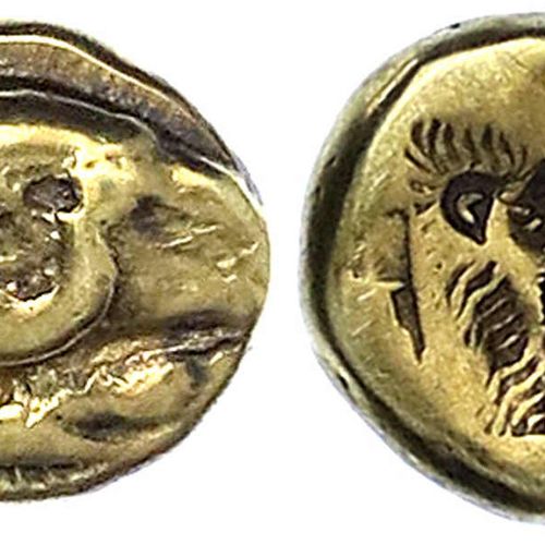 Null 古希腊金币，Mysia，Lesbos上的Mytilene，Hekte（1/6 Stater）ELEKTRON 521/478 B.C. 公元前，公羊头&hellip;