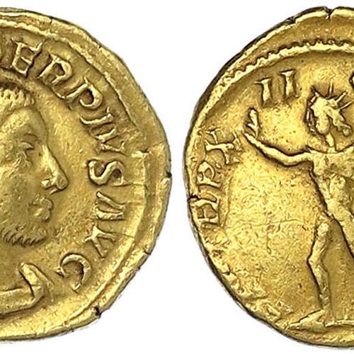 Null 罗马金币，帝国时期，Severus Alexander 222-235, Aureus 233. Drap., belorb.半身像，/P M TR &hellip;