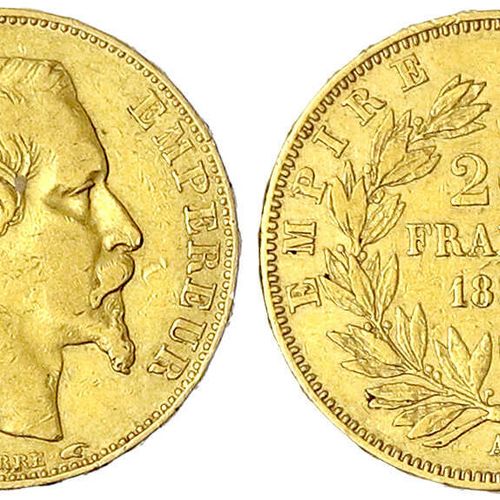Monete e medaglie d'oro straniere, Francia, Napoleone III, 1852 1870, 20 Franchi&hellip;