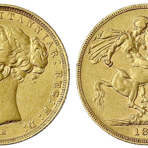 Null Monnaies et médailles d'or étrangères, Australie, Victoria, 1837-1901, Sove&hellip;