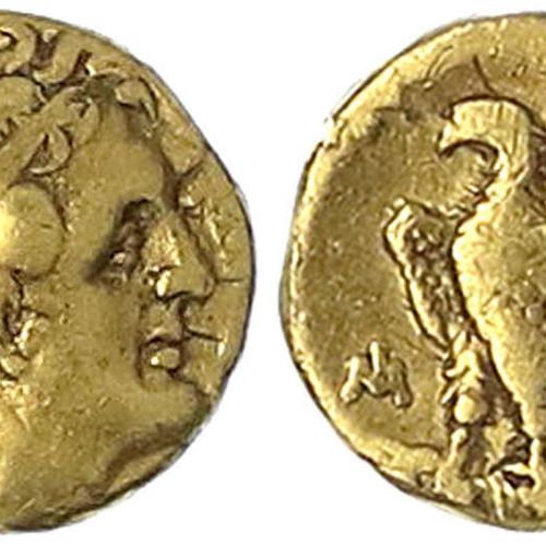 Null Monete d'oro greche antiche, Egitto, Tolomeo I Soter, 305-282 a.C., 1/3 Chr&hellip;