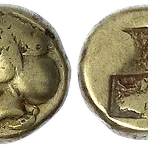 Null 古希腊金币，爱奥尼亚，Phokaia，Hekte（1/6 Stater） ELEKTRON 477/388 B.C. 女头，L./四边形incusum&hellip;