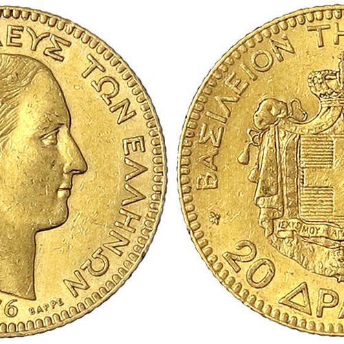 Null 外国金币和奖章，希腊，乔治一世，1863-1913，20德拉克姆1876A。6,45 g.900/1000。
，非常精细。Krause/Mishler&hellip;