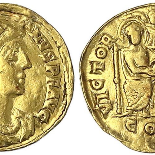 Null Monedas de oro romanas, periodo imperial, Gratianus, 367-383, Solidus 367/3&hellip;