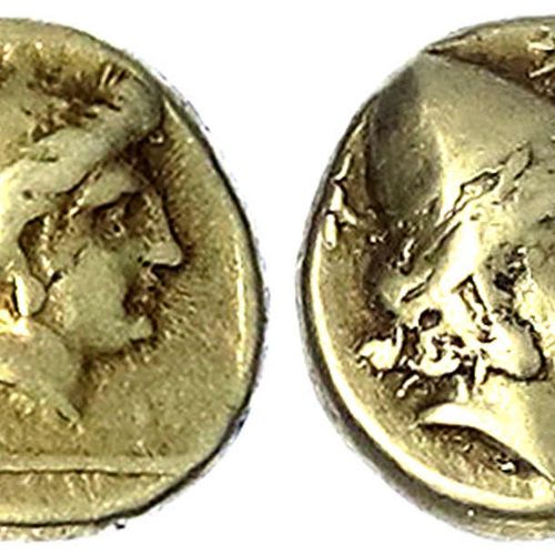 Null Pièces d'or grecques anciennes, Mysie, Mytilène sur Lesbos, Hécate (1/6e de&hellip;