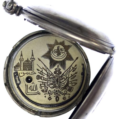 Null 奖章，第一次世界大战，土耳其绅士的军刀（跳盖怀表）约1915年。 为 "铁新月 "服务的军事荣誉礼物。制造商Lebet & Fils, Buttes,&hellip;